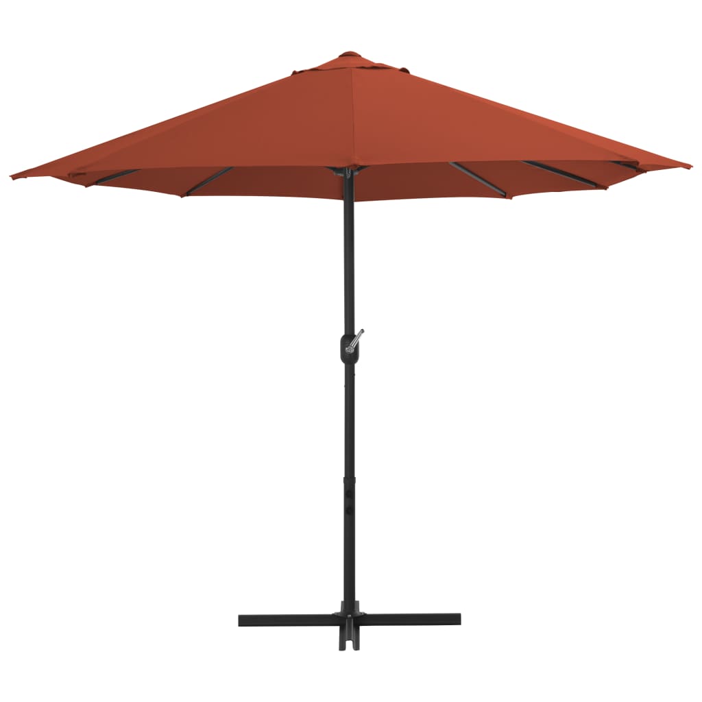 vidaXL Parasol ogrodowy na słupku aluminiowym, 460 x 270 cm, terakota
