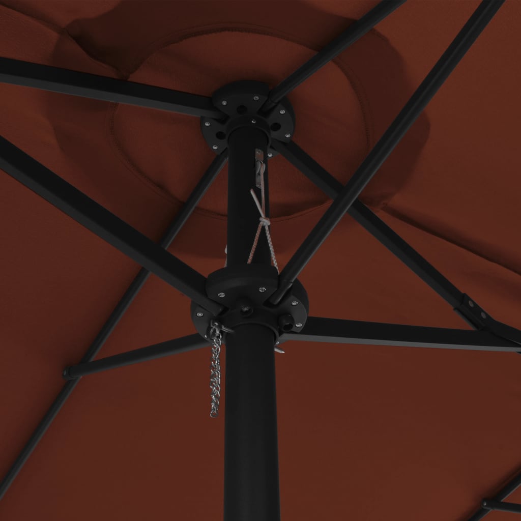 vidaXL Parasol ogrodowy na słupku aluminiowym, 460 x 270 cm, terakota