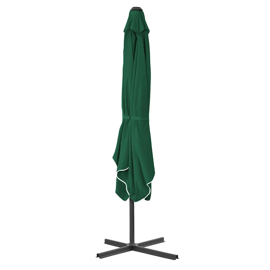 vidaXL Parasol ogrodowy na słupku stalowym, 250 x 250 cm, zielony