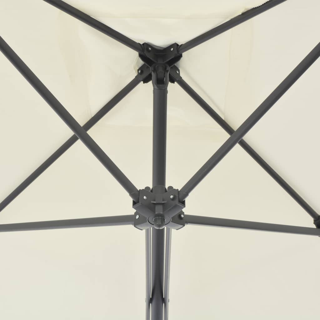 vidaXL Parasol ogrodowy na słupku stalowym, 250 x 250 cm, piaskowy