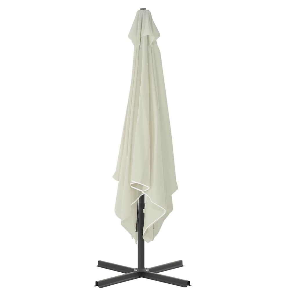 vidaXL Parasol ogrodowy na słupku stalowym, 250 x 250 cm, piaskowy