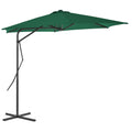 vidaXL Parasol ogrodowy na słupku stalowym, 300 cm, zielony