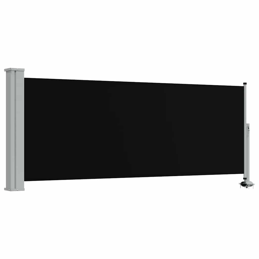 vidaXL Tarasowa, zwijana markiza boczna, 100 x 300 cm, czarna