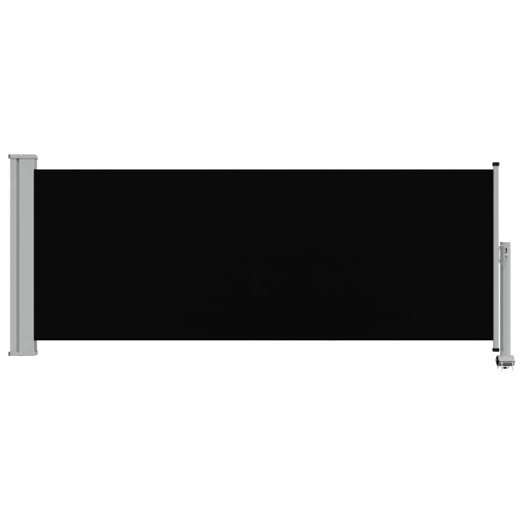 vidaXL Tarasowa, zwijana markiza boczna, 100 x 300 cm, czarna