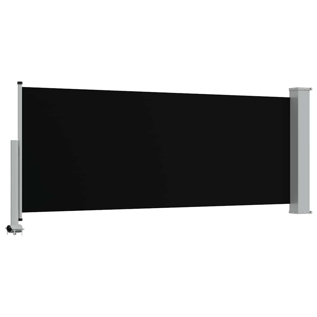 vidaXL Tarasowa, zwijana markiza boczna, 100 x 300 cm, czarna