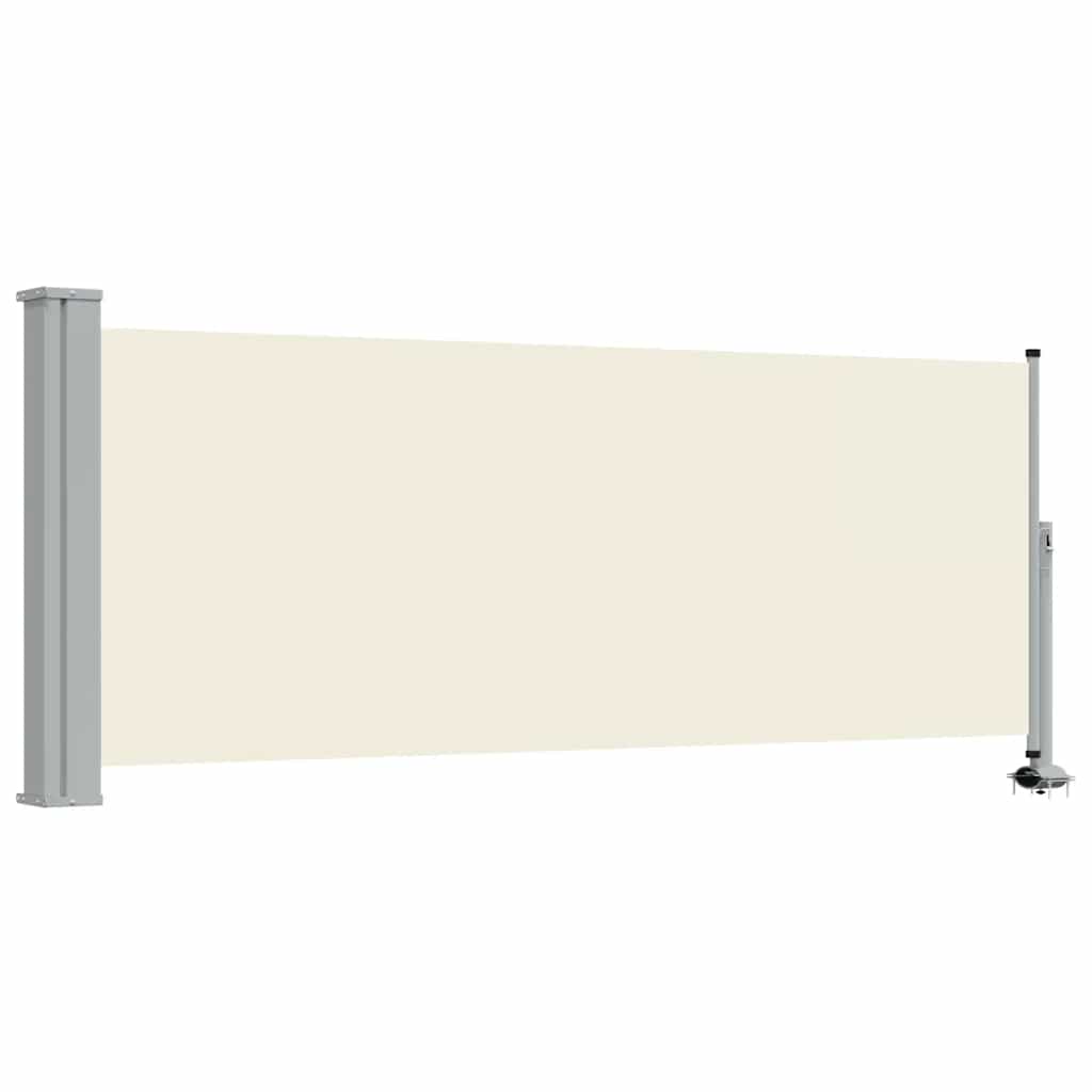 vidaXL Tarasowa, zwijana markiza boczna, 100 x 300 cm, kremowa