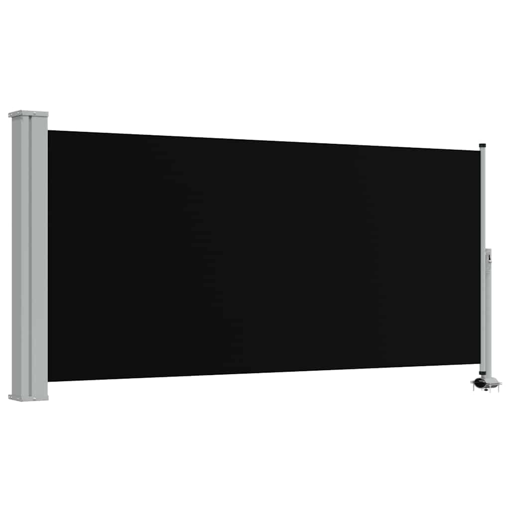 vidaXL Tarasowa, zwijana markiza boczna, 120 x 300 cm, czarna