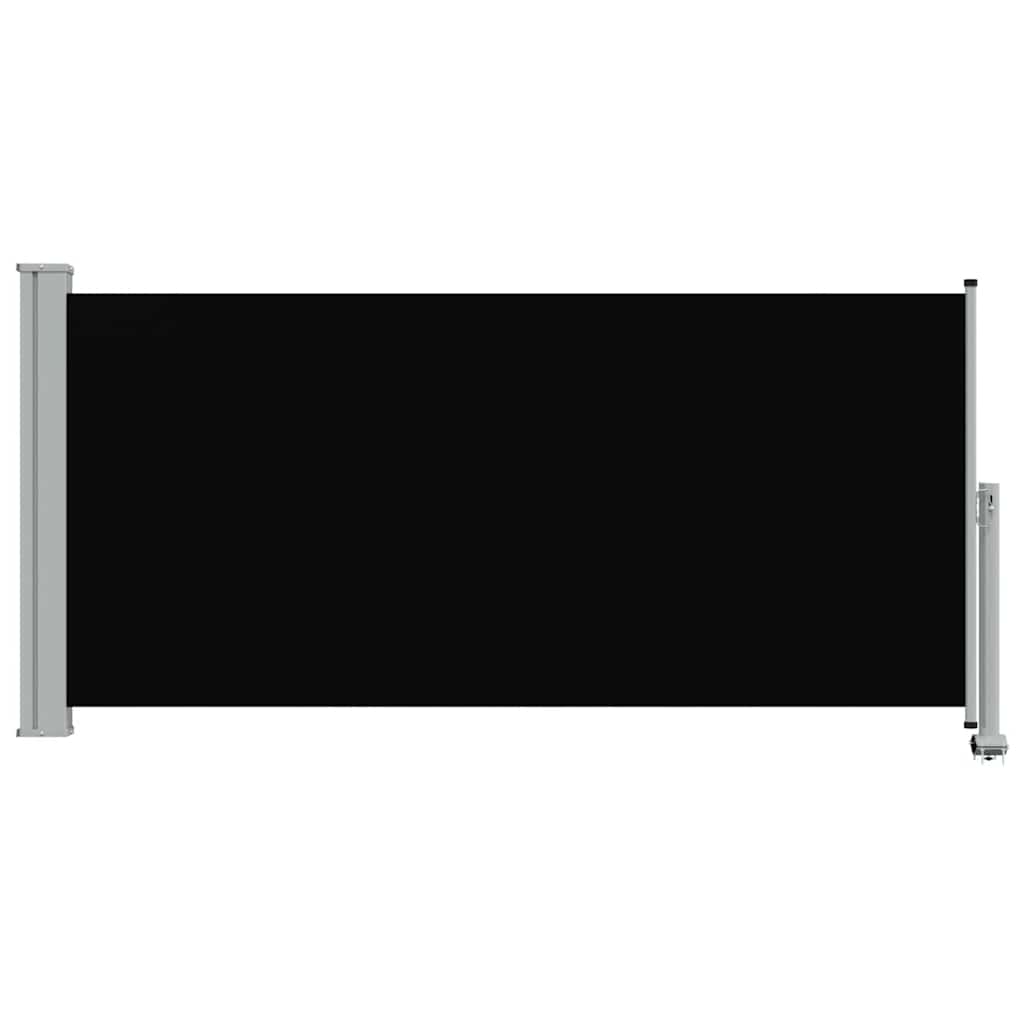 vidaXL Tarasowa, zwijana markiza boczna, 120 x 300 cm, czarna