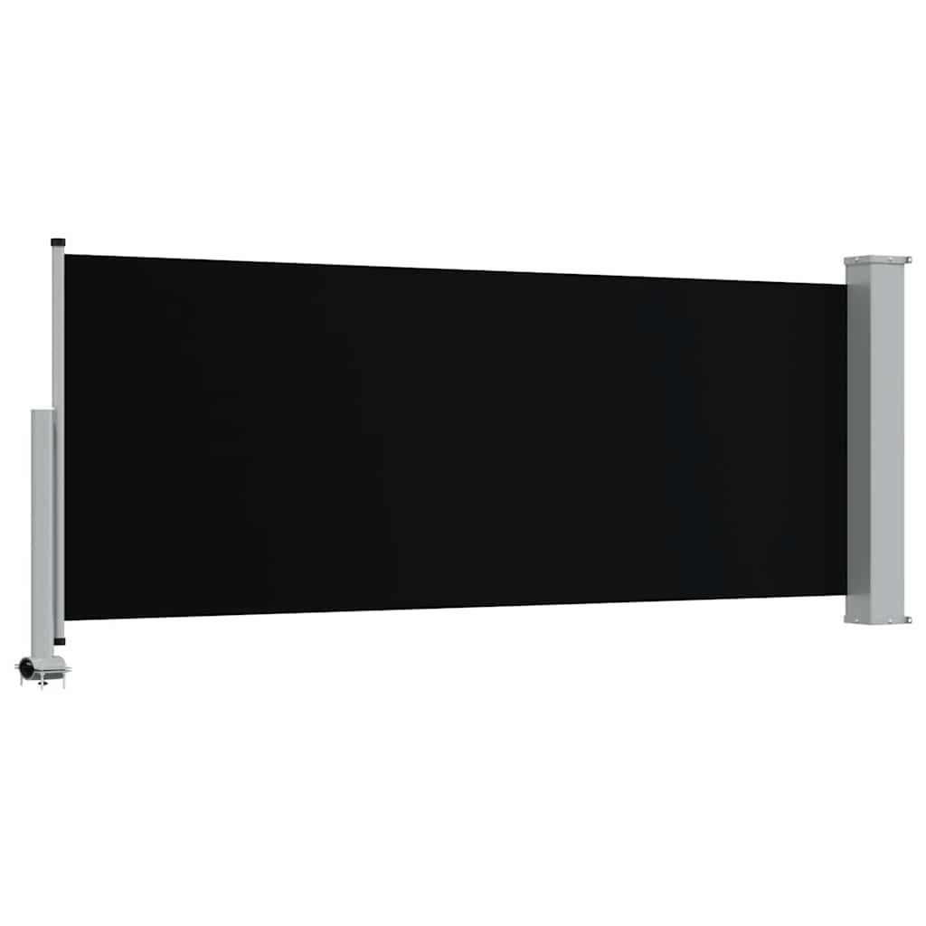 vidaXL Tarasowa, zwijana markiza boczna, 120 x 300 cm, czarna