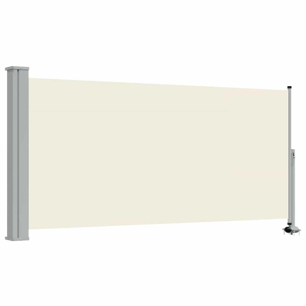vidaXL Tarasowa, zwijana markiza boczna, 120 x 300 cm, kremowa