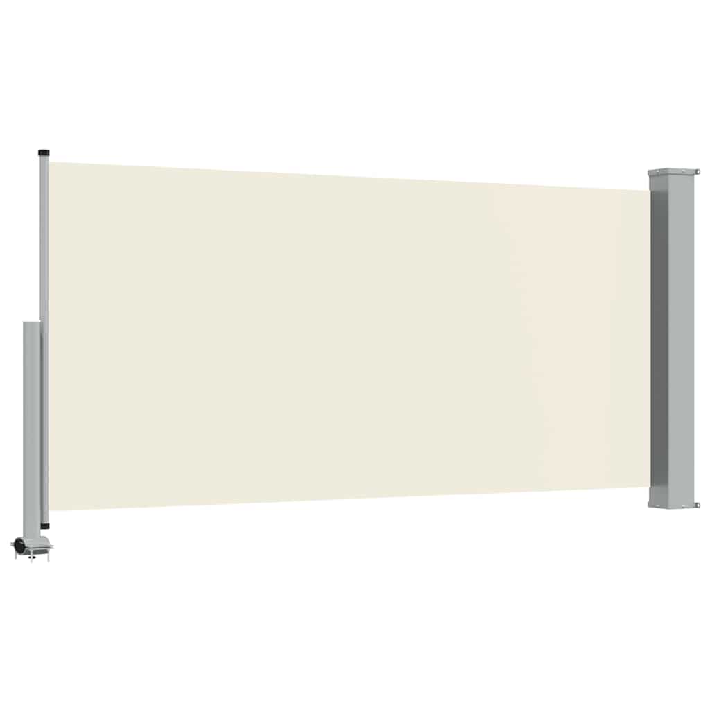 vidaXL Tarasowa, zwijana markiza boczna, 120 x 300 cm, kremowa