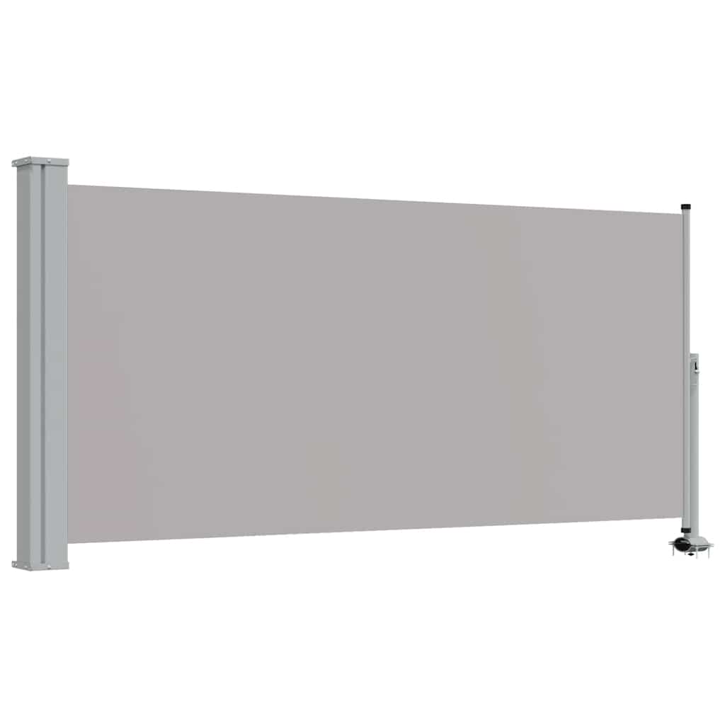 vidaXL Tarasowa, zwijana markiza boczna, 120 x 300 cm, szara