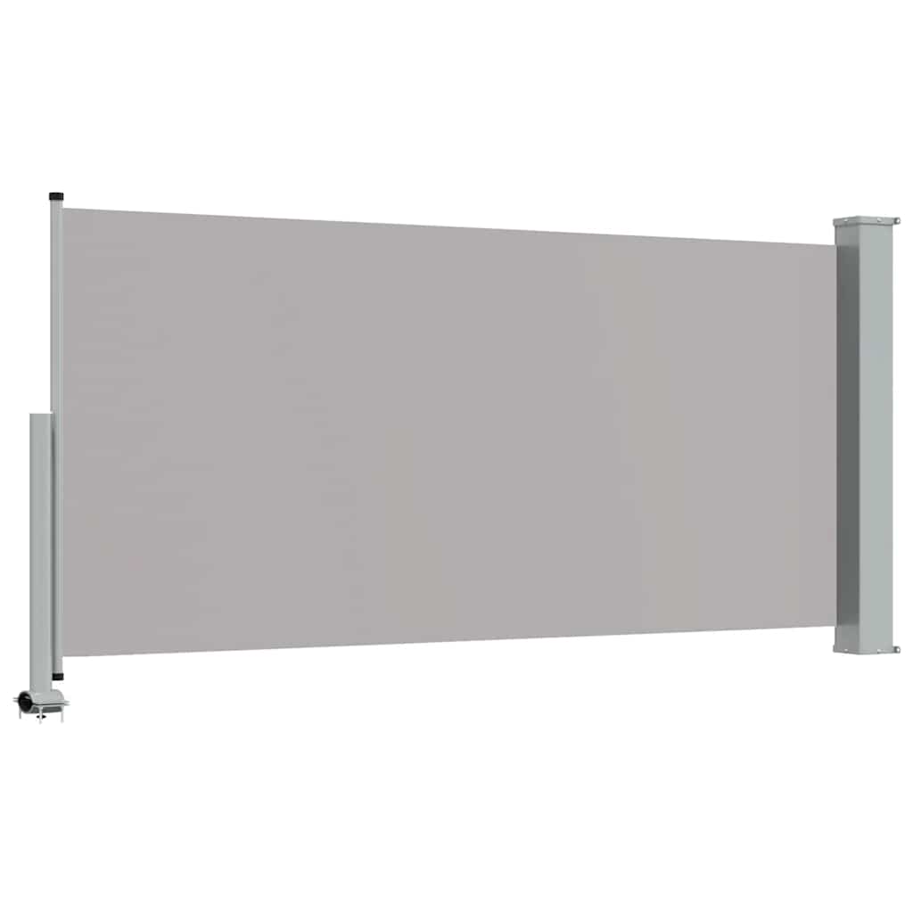 vidaXL Tarasowa, zwijana markiza boczna, 120 x 300 cm, szara