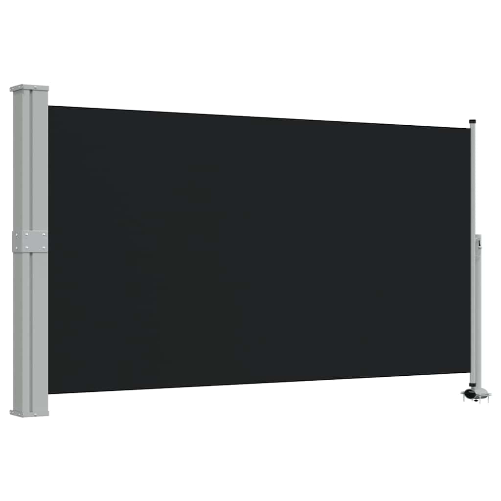 vidaXL Tarasowa, zwijana markiza boczna, 140 x 300 cm, czarna