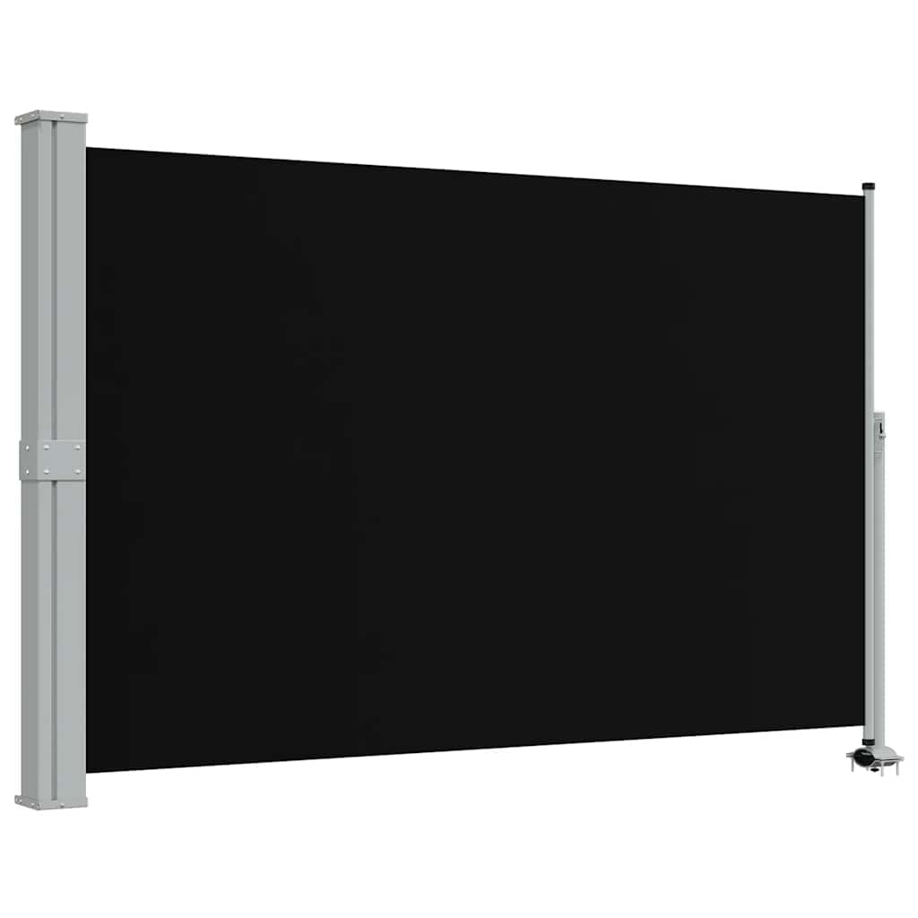vidaXL Tarasowa, zwijana markiza boczna, 160 x 300 cm, czarna