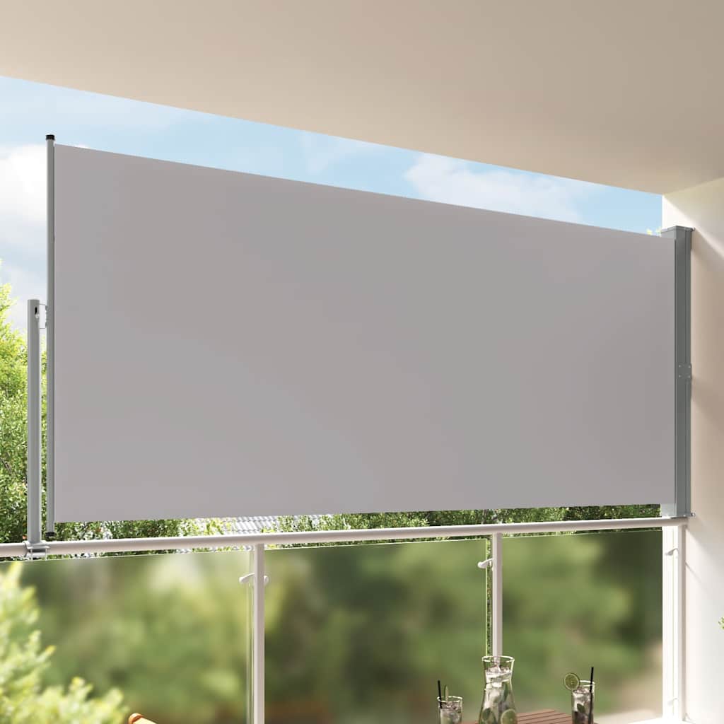 vidaXL Tarasowa, zwijana markiza boczna, 160 x 300 cm, szara