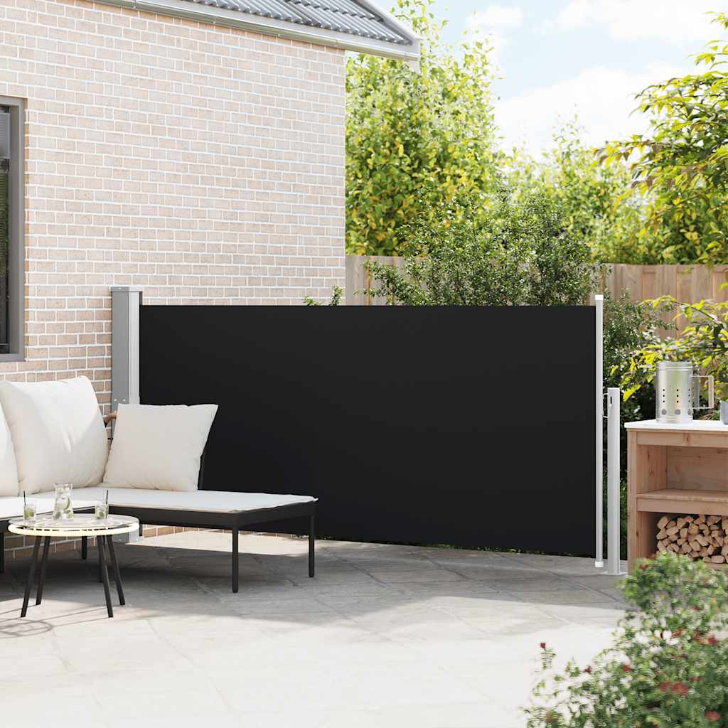vidaXL Zwijana markiza boczna, 140 x 300 cm, czarna