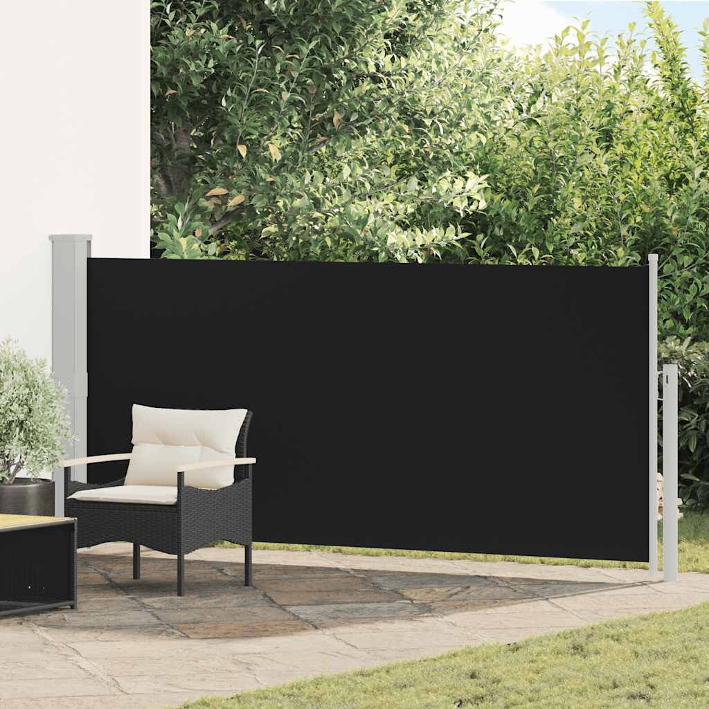 vidaXL Zwijana markiza boczna, 140 x 300 cm, czarna