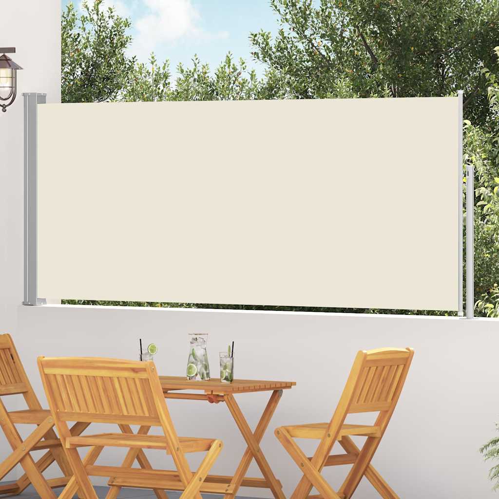 vidaXL Zwijana markiza boczna, 120 x 300 cm, kremowa