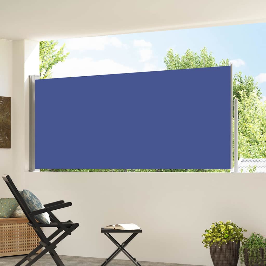 vidaXL Zwijana markiza boczna, 120 x 300 cm, niebieska