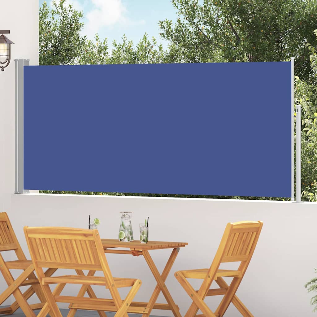 vidaXL Zwijana markiza boczna, 120 x 300 cm, niebieska