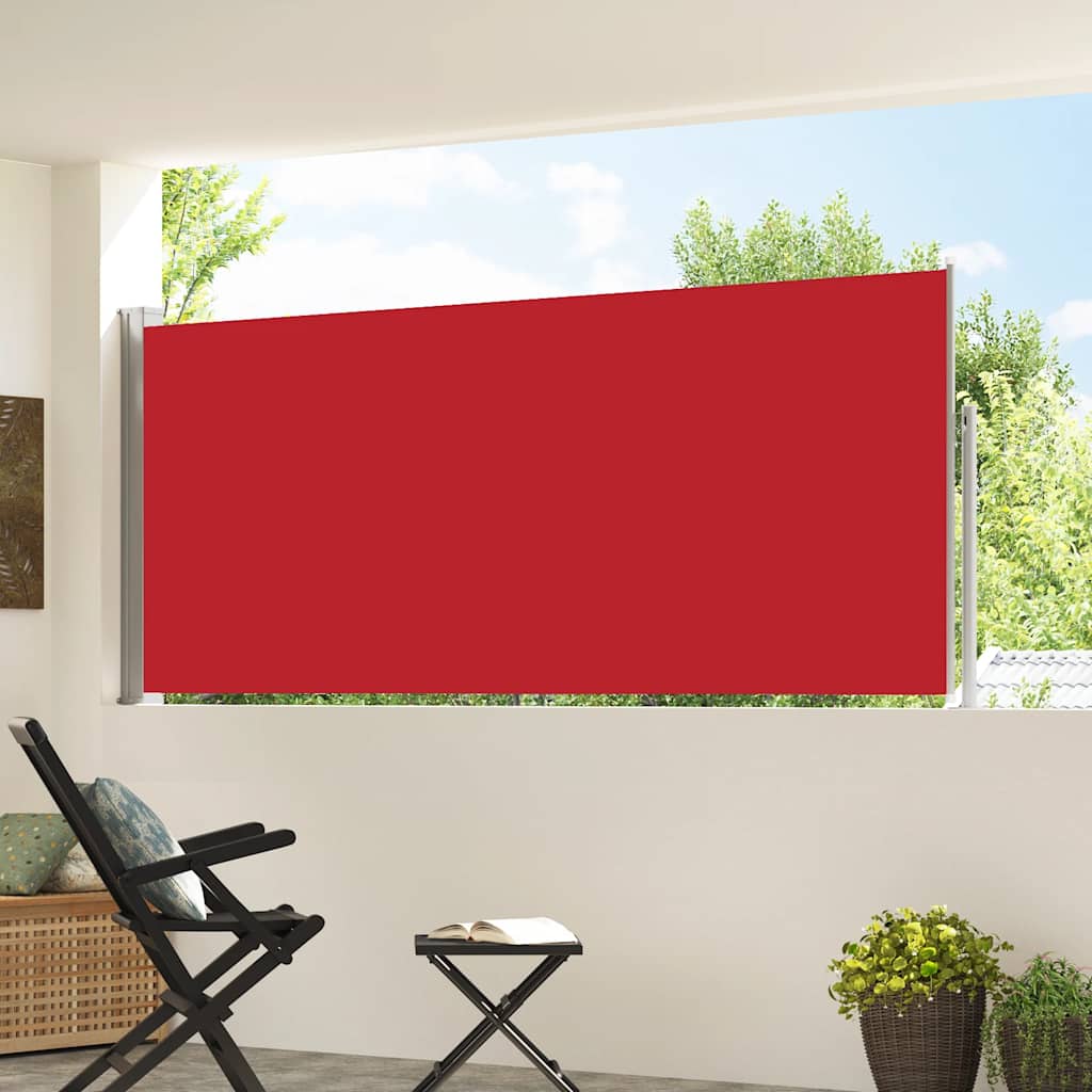 vidaXL Zwijana markiza boczna, 120 x 300 cm, czerwona