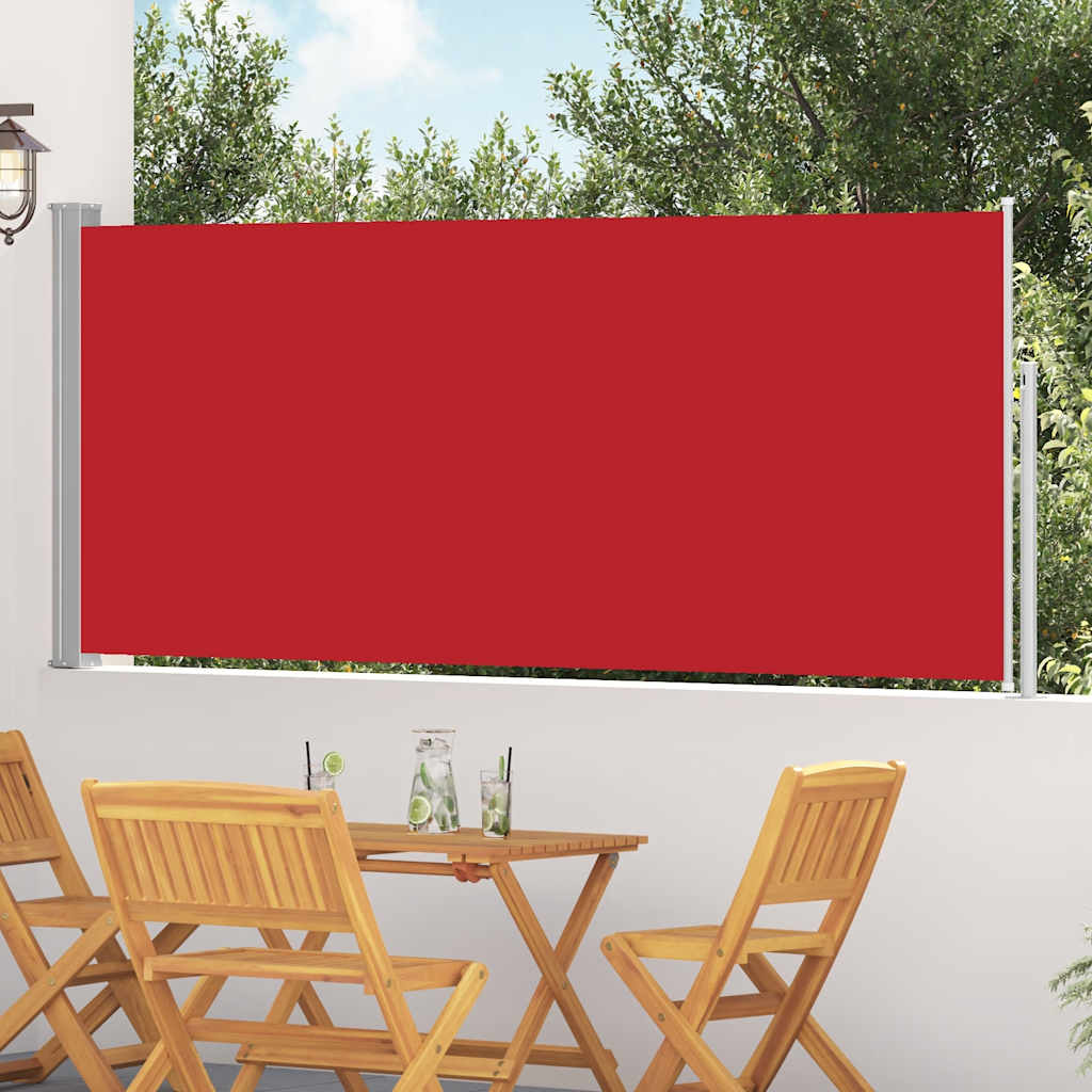 vidaXL Zwijana markiza boczna, 120 x 300 cm, czerwona