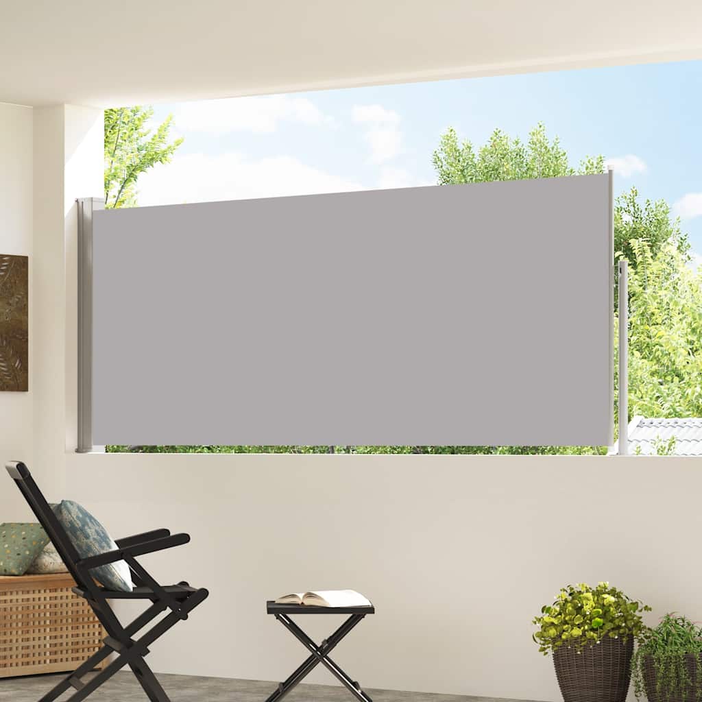 vidaXL Zwijana markiza boczna, 120 x 300 cm, szara