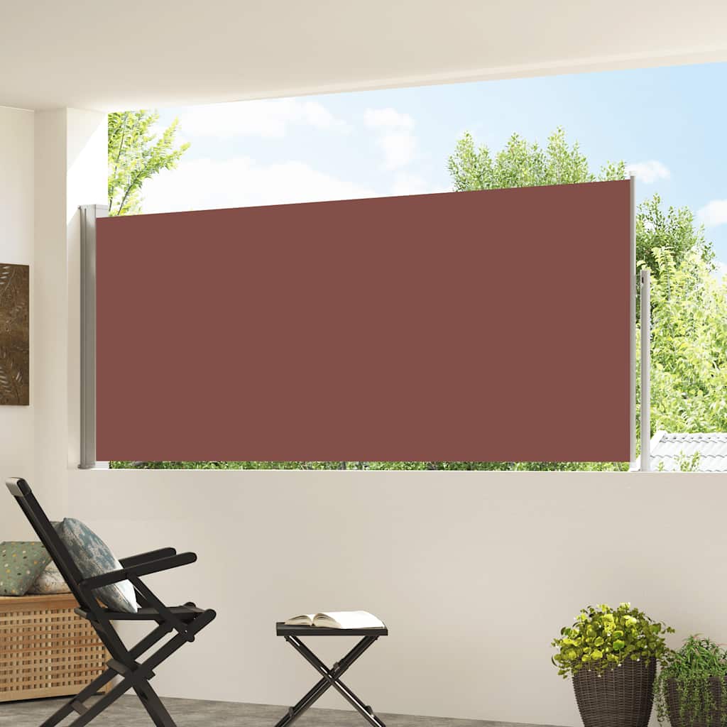 vidaXL Zwijana markiza boczna, 120 x 300 cm, brązowa