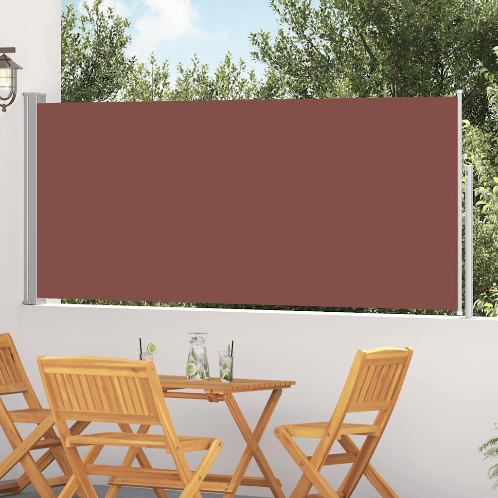 vidaXL Zwijana markiza boczna, 120 x 300 cm, brązowa