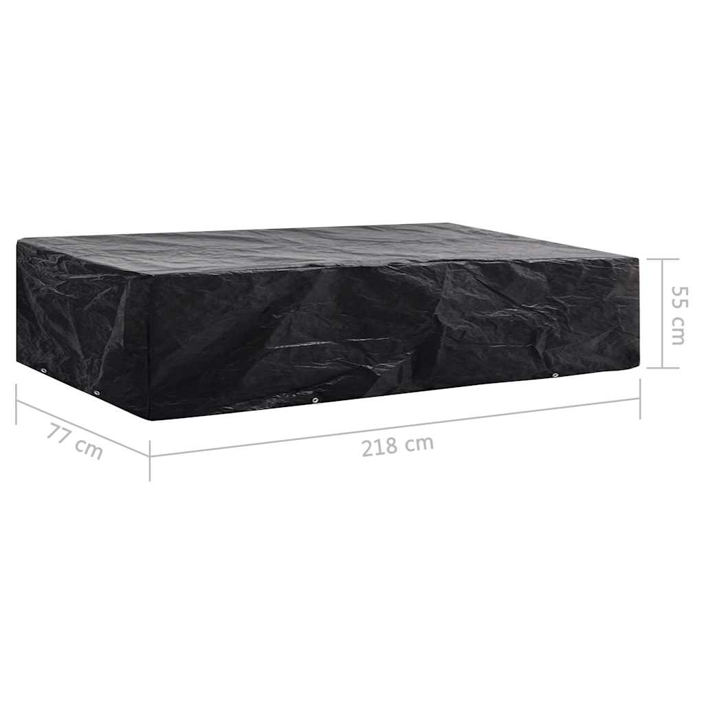 vidaXL Pokrowiec na leżak ogrodowy, 8 oczek, 218 x 77 x 55 cm