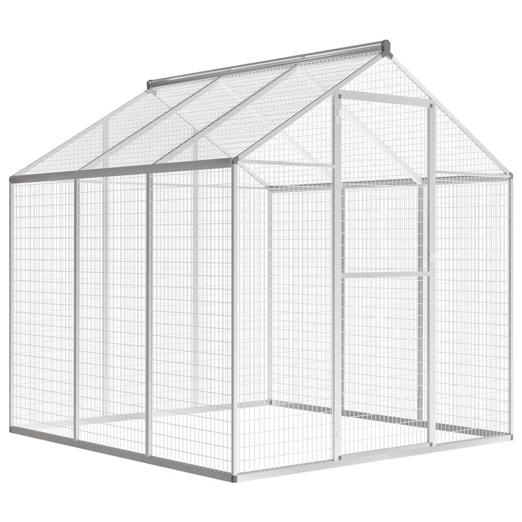 vidaXL Woliera do ogrodu, aluminiowa, 183 x 178 x 194 cm