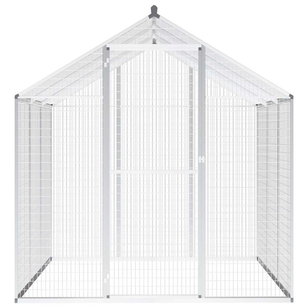vidaXL Woliera do ogrodu, aluminiowa, 183 x 178 x 194 cm