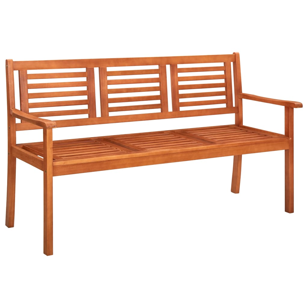 vidaXL Trzyosobowa ławka ogrodowa, 150 cm, lite drewno eukaliptusowe