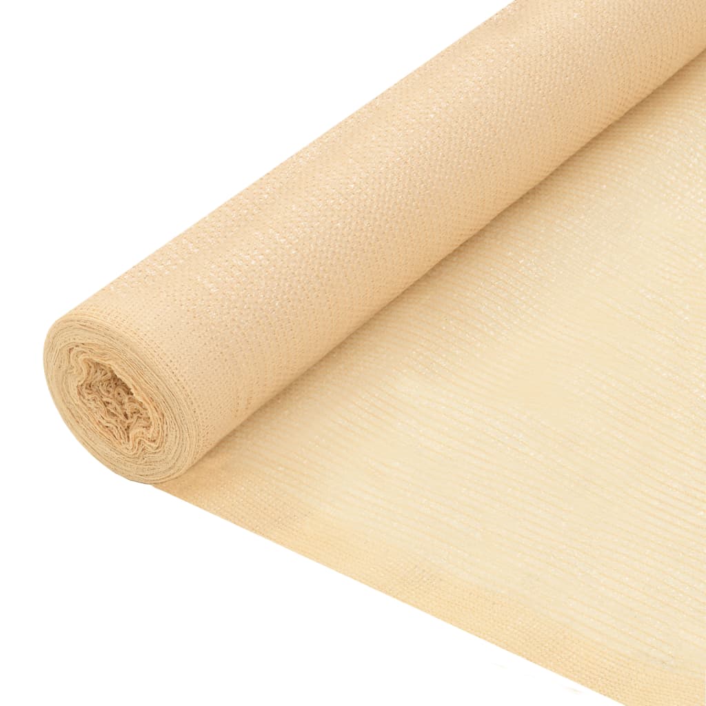 vidaXL Siatka osłaniająca HDPE, 1,5x25 m, beżowa