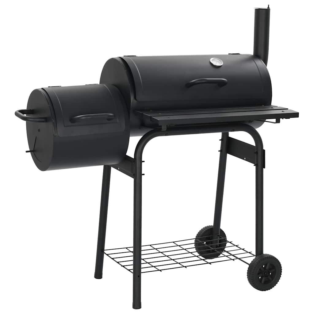 vidaXL Klasyczny grill z wędzarnią na węgiel drzewny