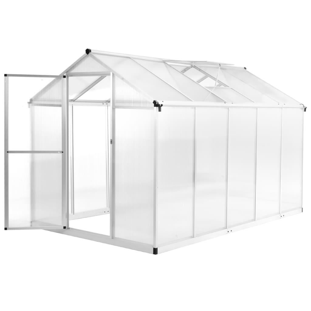 vidaXL Szklarnia z ramą aluminiową, 302x190x195 cm, 11,19 m³