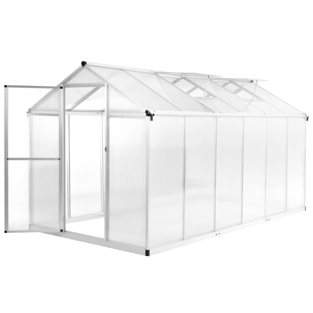 vidaXL Szklarnia z aluminiową ramą, 362x190x195 cm, 13,41 m³