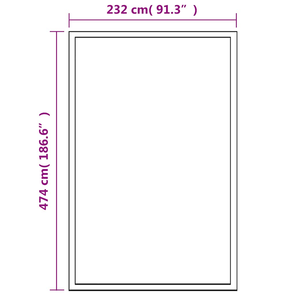 vidaXL Szklarnia z aluminiową ramą, 481x250x195 cm, 23,44 m³