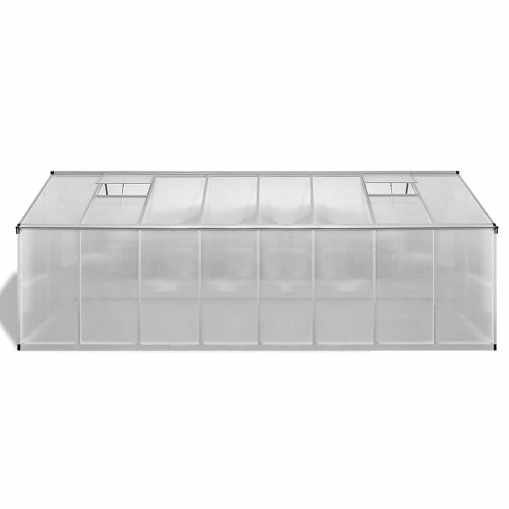 vidaXL Szklarnia z aluminiową ramą, 481x250x195 cm, 23,44 m³