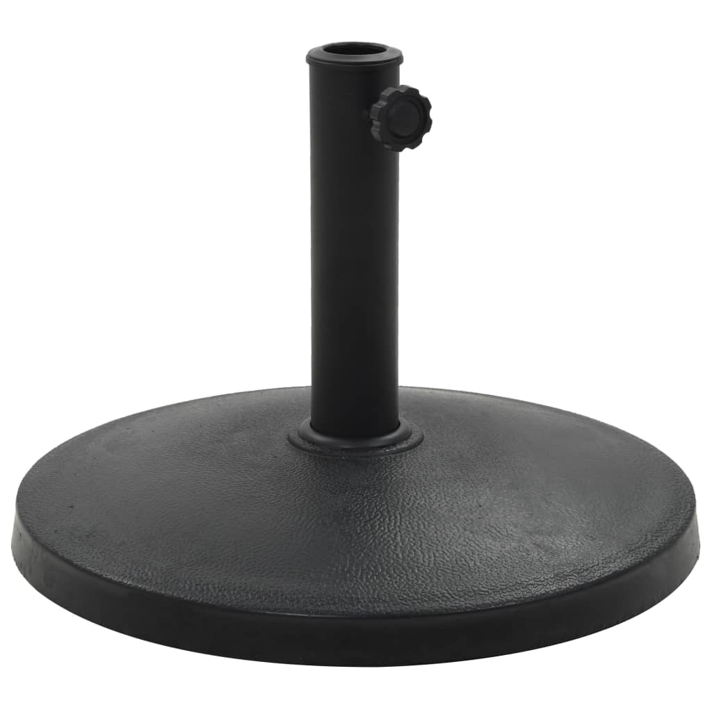 vidaXL Podstawa pod parasol ogrodowy, okrągła, żywica, 10 kg, czarna