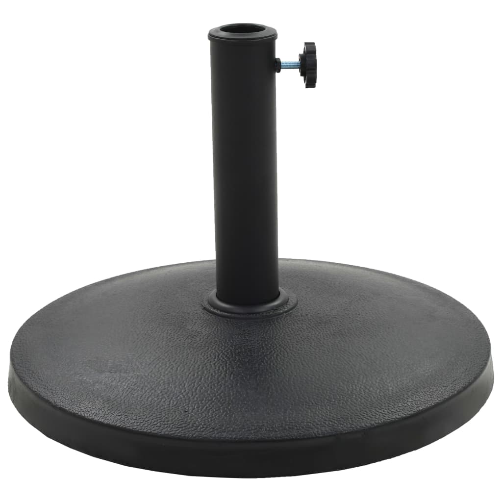 vidaXL Podstawa pod parasol ogrodowy, okrągła, żywica, 10 kg, czarna
