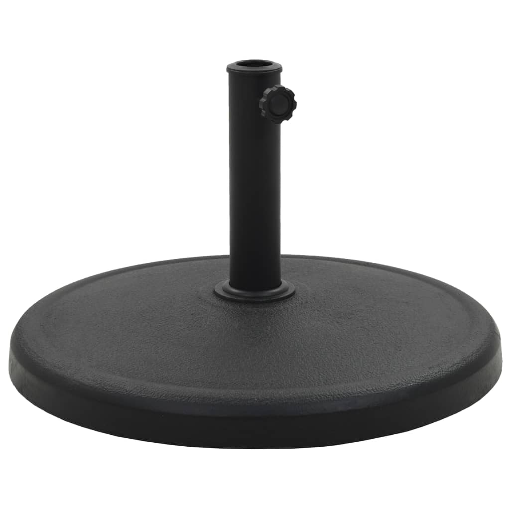vidaXL Podstawa pod parasol ogrodowy, okrągła, żywica, 19 kg, czarna