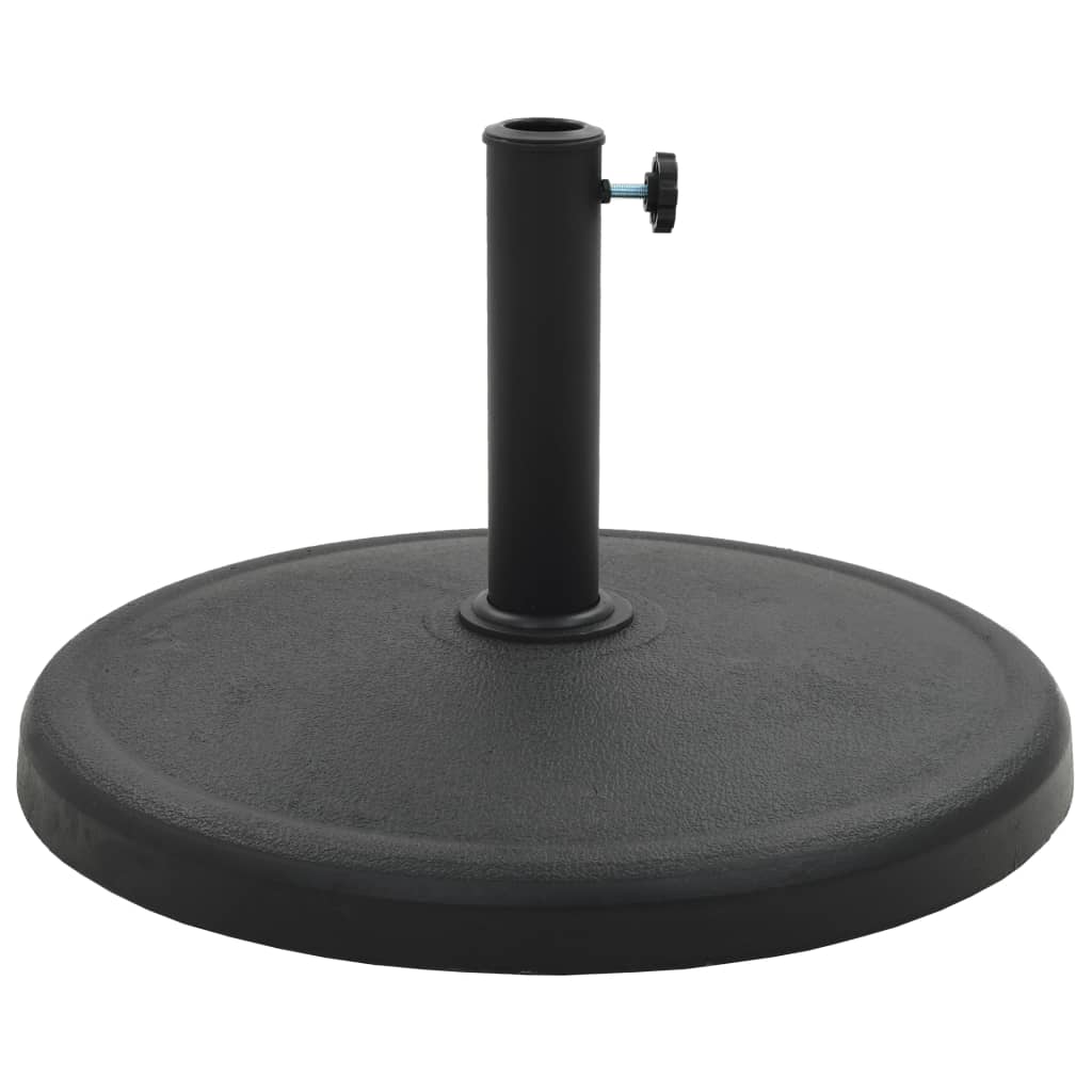 vidaXL Podstawa pod parasol ogrodowy, okrągła, żywica, 19 kg, czarna