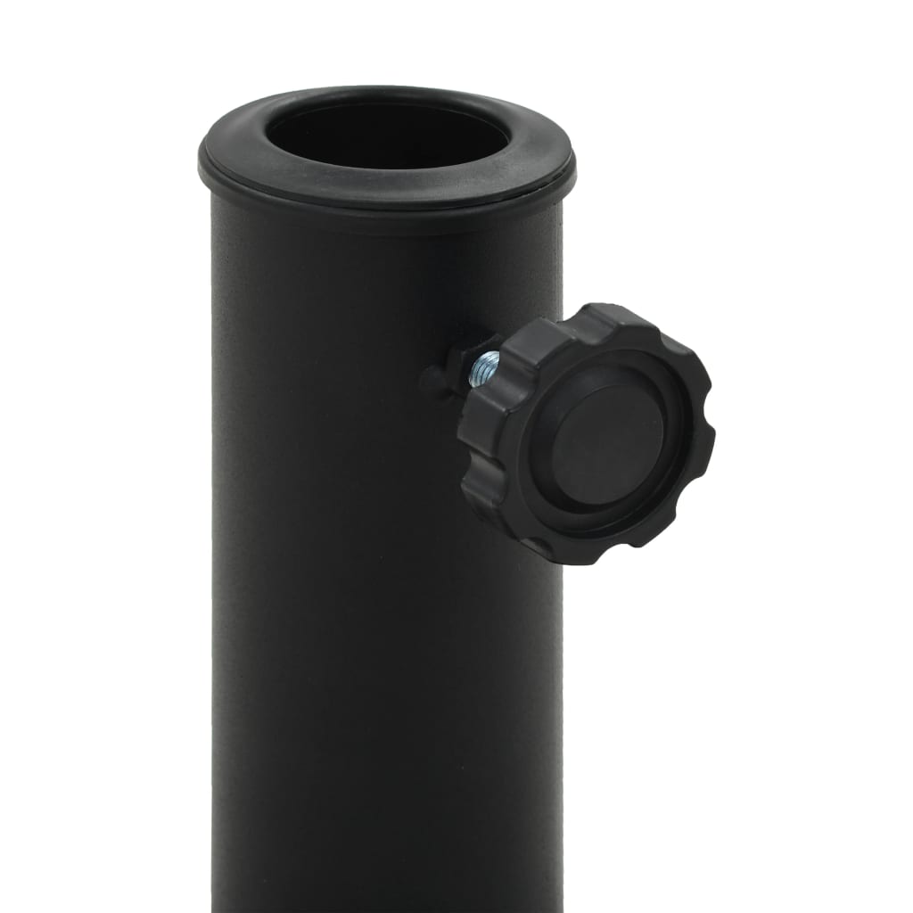 vidaXL Podstawa pod parasol ogrodowy, okrągła, żywica, 19 kg, czarna