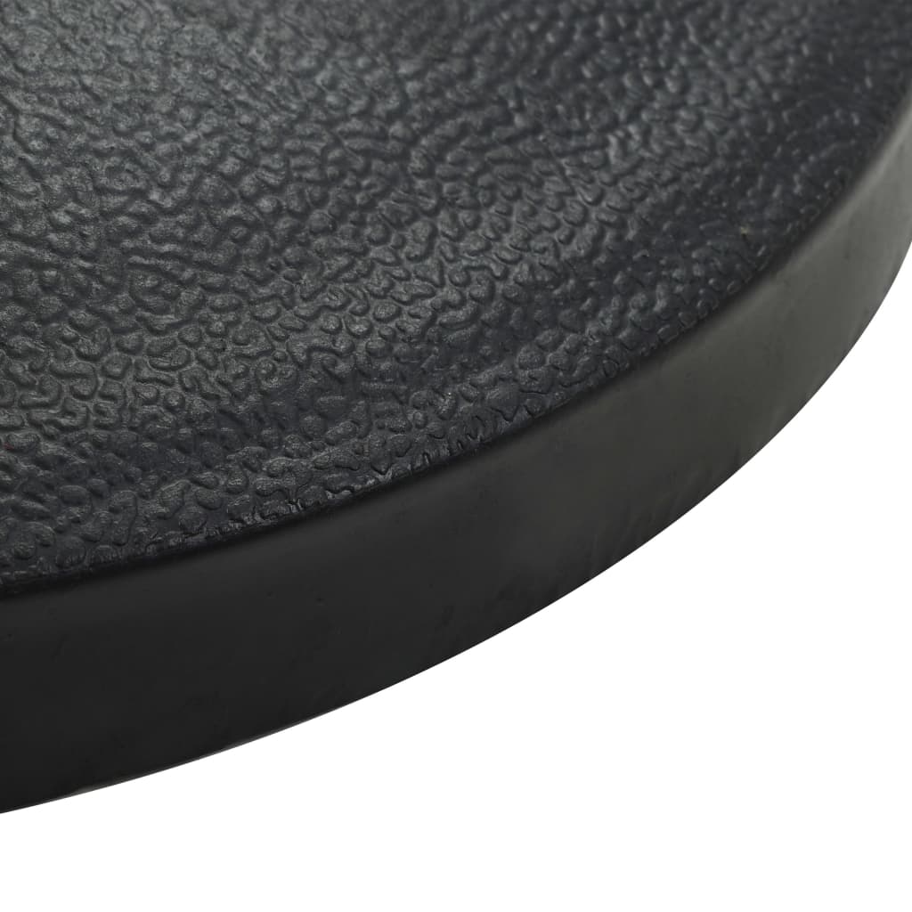 vidaXL Podstawa pod parasol ogrodowy, okrągła, żywica, 19 kg, czarna