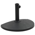 vidaXL Podstawa pod parasol ogrodowy, półokrągła, żywica, 9 kg, czarna