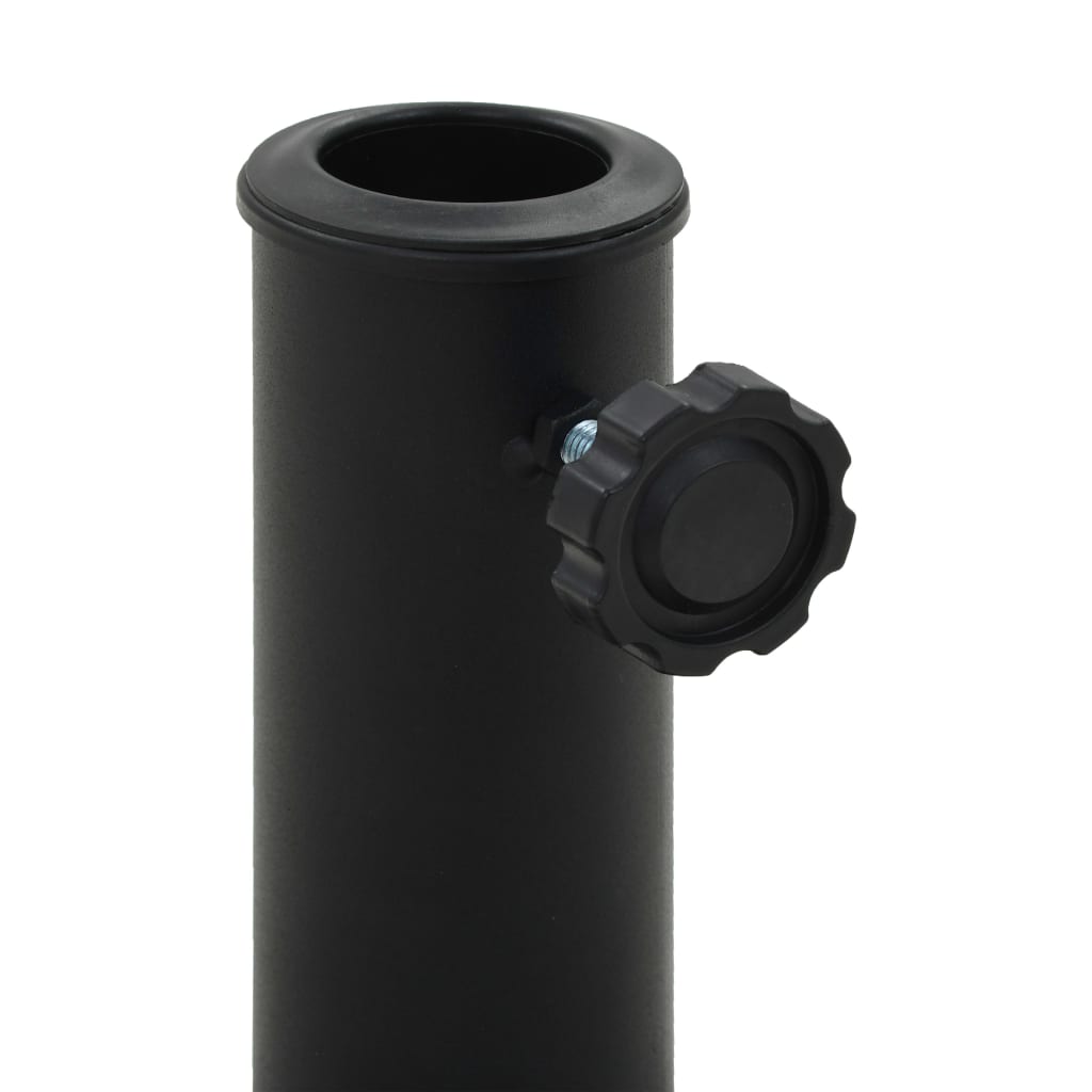 vidaXL Podstawa pod parasol ogrodowy, okrągła, żywica, 19 kg, brąz