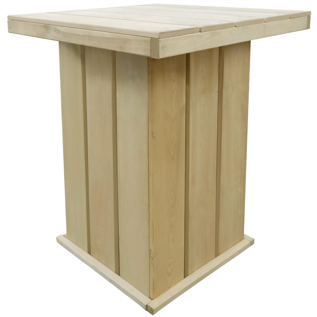 vidaXL Stolik barowy, 75x75x110 cm, impregnowane drewno