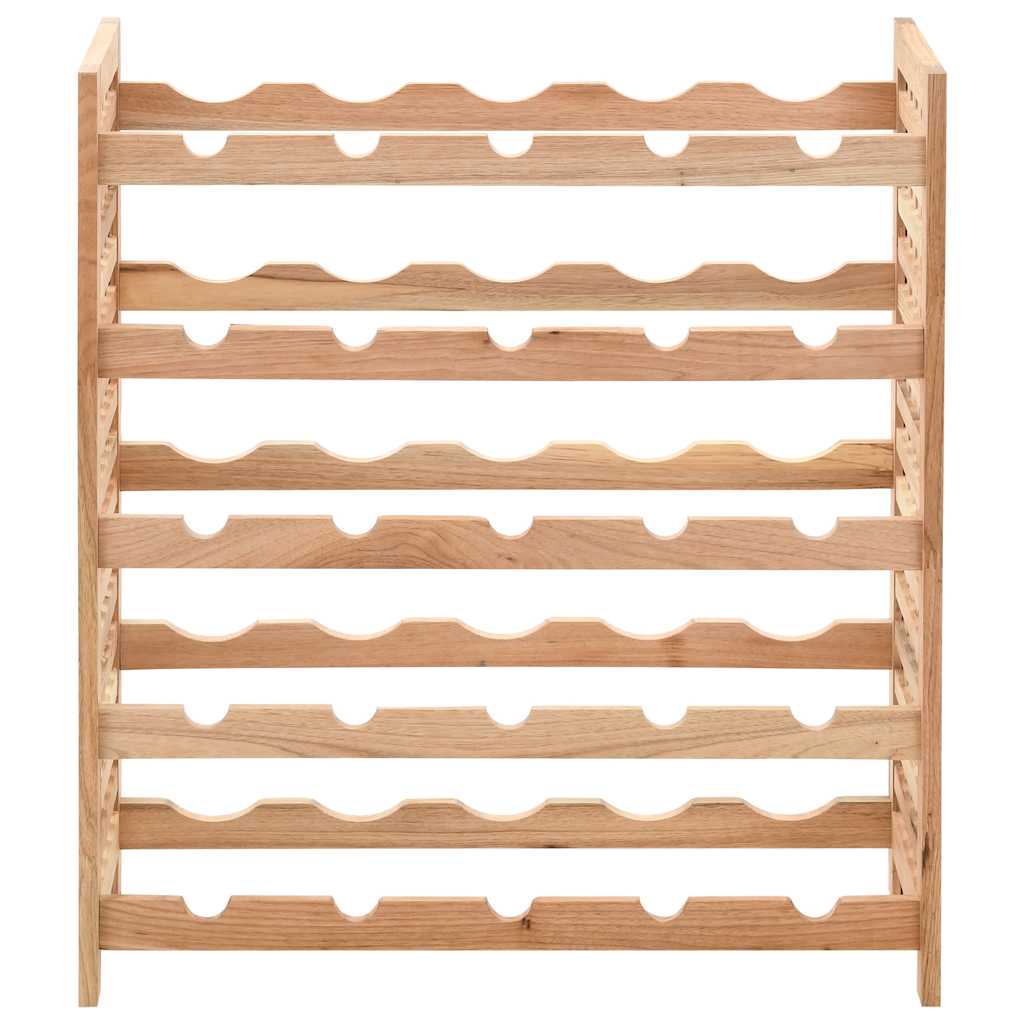 vidaXL Stojak na 25 butelek wina, lite drewno orzechowe, 63x25x73 cm